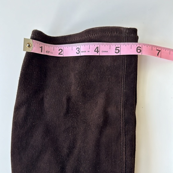 Stuart Weitzman Brown Suede Stiletto Sock Boot Sz 8 - Picture 11 of 14